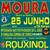 Moura recebe corrida dia 25 de Junho